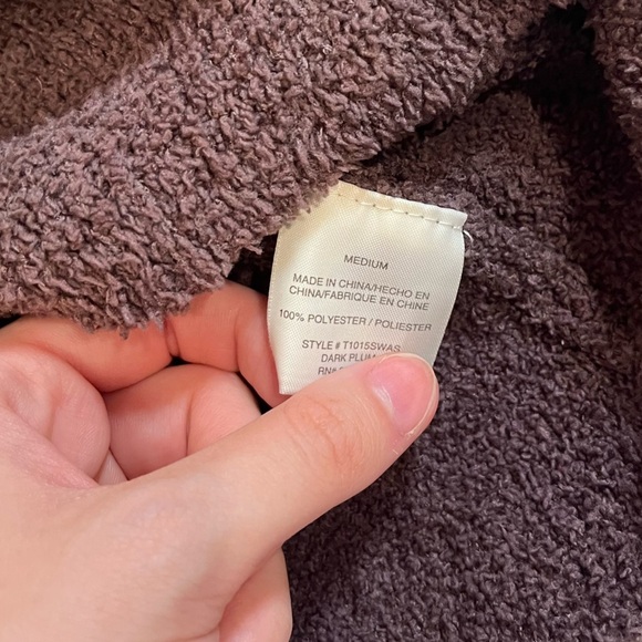 altar’d state chocolate brown teddy bear mock neck fuzzy sweater fall grunge y2k - Picture 6 of 8